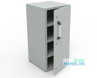 Bayliss® АКБ-Шкаф 66*4 (BaseBox 66x4 Шкаф аккумуляторный напольный для аккумуляторов оцинкованная сталь 600х600х1200mm, высота полки 300мм, габарит полки-600x600мм