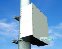 Шкаф уличный АКБ 150Ач 2шт на опору SideBOX-2х150 Шкаф для аккумуляторов навесной