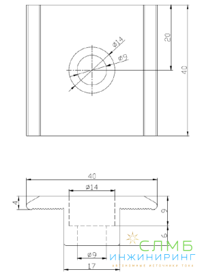 Универсальный зажим 30-40 мм